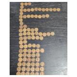 90 Lincoln cents 1941-1958 wheat back