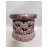 Vintage carved wood stool
