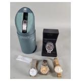 Group of quartz and automatic watches