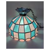 Vintage slag glass pendant lamp