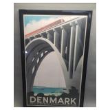 Vintage Denmark Little Belt Bridge poster