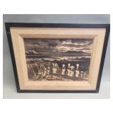 Signed Adolf Dehn "Caribbean Processional"