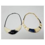 Vintage Trifari enamel statement choker necklaces