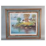 Vintage signed oil painting on canvas