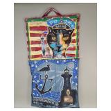 Konstantin Bokov mixed media on denin "socks" of