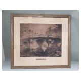 Antique etching "Le Pont Neuf "( Vu de l