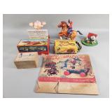 Group of vintage mechanical toys