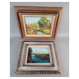 Pair of oil paintings on canvas