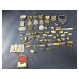 Vintage United States pins, medallions, patches,