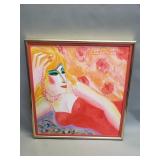 Signed Earl Lindeman "Roses and Pearls" oil on