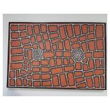 Vintage Aboriginal style oil on canvas