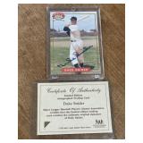 Signed Brooklyn Dodgers Duke Snider card with COA