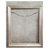 Large vintage wood and gesso picture frame