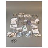 Large lot of hoop earrings