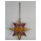 Moroccan style stained glass star lantern