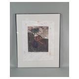 Signed etching  "La Esperanza"