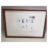 Signed Salvador Dali etching