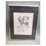Salvador Dali "Don Quixote" etching