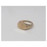 10k yellow gold signet ring