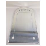 Vintage venetian etched glass mirror