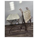 Mid-century modern folding TV tray stand