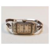 14k white gold Elgin Art Deco ladie