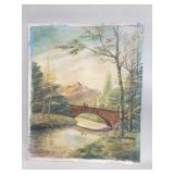 Signed vintage Zanotta G. oil on board
