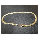 Italian 14k gold braided bracelet