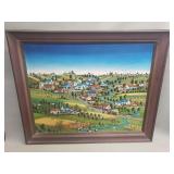Signed A. Sylvain "Dagstijd in Vlaanderen" oil o