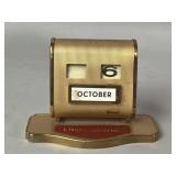 Vintage mechanical perpetual desk calendar