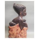African carved wood wall decoration