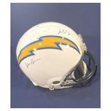 Signed Spanos brothers San Diego Chargers helmet