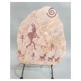 Southwestern style stone slab with Kokopelli