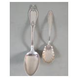 Pair of sterling silver spoons