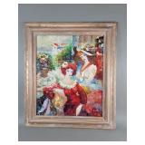 K. Barnes signed oil painting on canvas