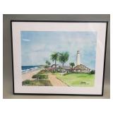 Signed Howard Albrecht "Del Mar" watercolor
