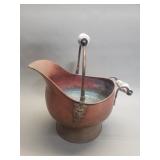 Antique copper and brass coal scuttle