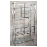 Milo Baughman-style Mid-century modern chrome