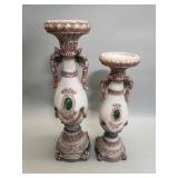 Pair of OK Lighting composite candlesticks