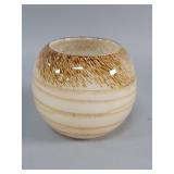 Hand blown art glass bowl