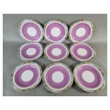 Cauldon (England) nine porcelain plates