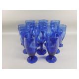 Vintage cobalt blue stemware