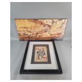 Pair of composite queen of hearts plaque and
