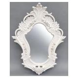 Vintage Italian ceramic framed mirror