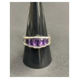 Sterling silver and amethyst ring