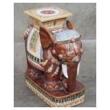 Ceramic elephant garden stool