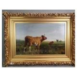 Eugene Verboeckhoven-attributed oil painting