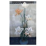 Vintage metal floral sculpture