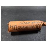 Roll of 40 Washington silver quarter coins