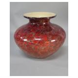 Hand blown studio art glass vase by Molly Stone
